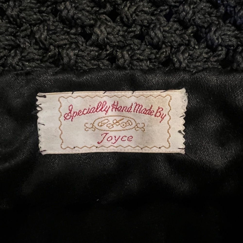 Woman's Small Black Crochet Handbag - Picture 10 of 10
